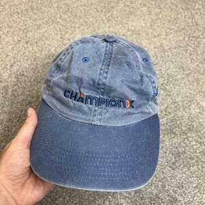 ChampionX Hat Cap Strap Back Washed Blue Embroidered Dad Hat‎ Advertising Mens
